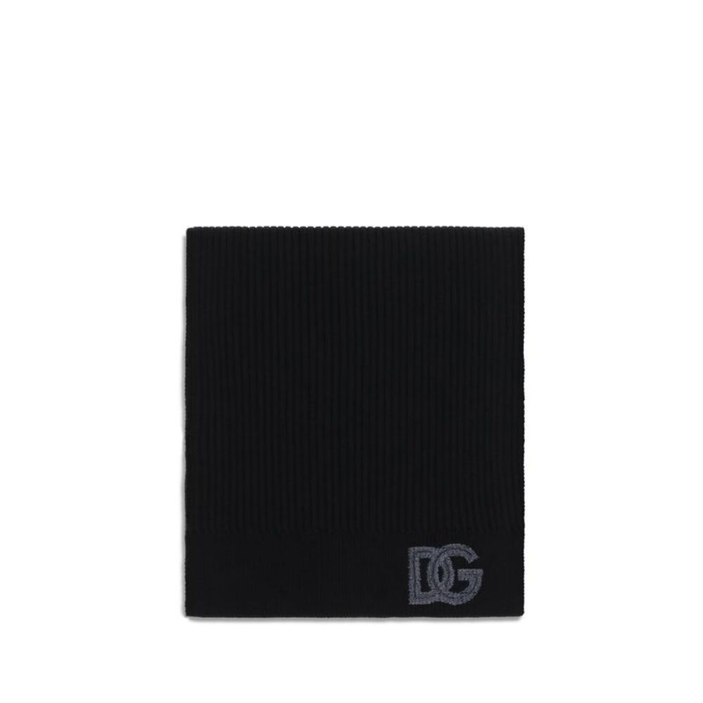 Dolce & Gabbana Black Wool Oves Aries Men's Scarf